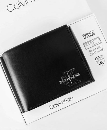CK Black Leather Wallet For Men