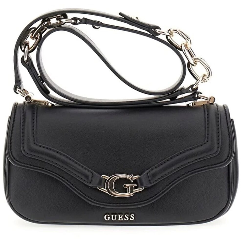 حقيبة يد نسائية سوداء من Guess ، حقيبة كتف Hwbg7993200