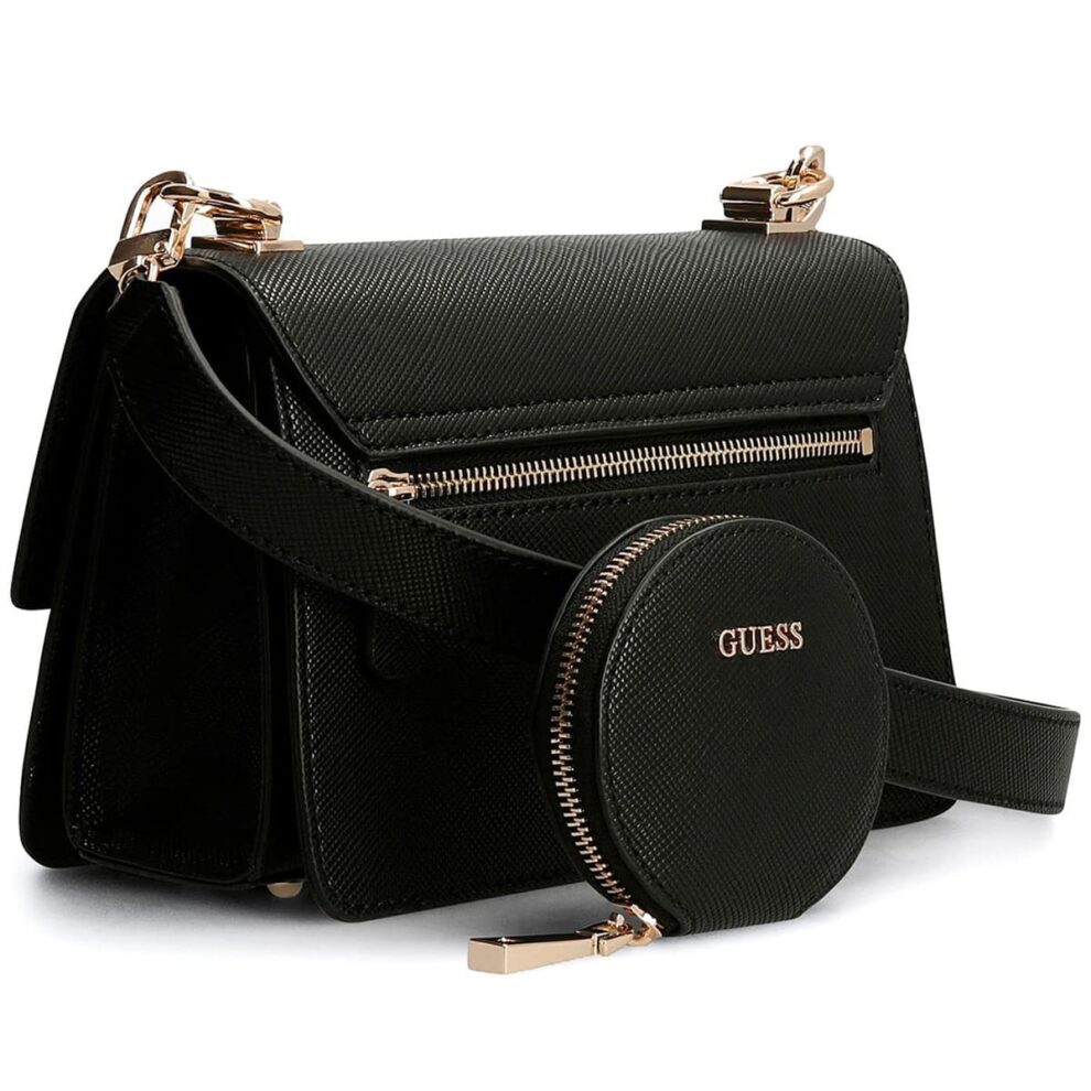 حقيبة كروسبودي نسائية سوداء من جيس Guess ، رقم الموديل Hwevg873719