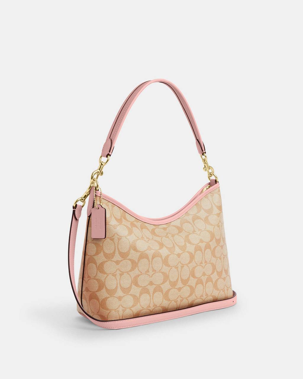 حقيبة "كوتش" (Coach) هوبو - تصميم Signature Canvas بنقشة الزهور والفراشات المميزة