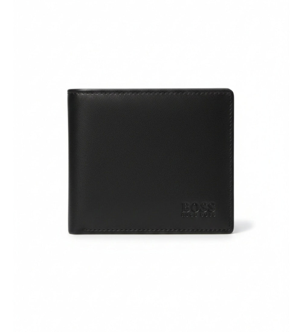Boss Black Leather Wallet For Men