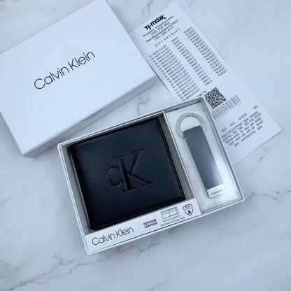CK Wallet & Keychain Set For Men