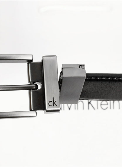CK Black Leather Wallet-Belt Set For Men
