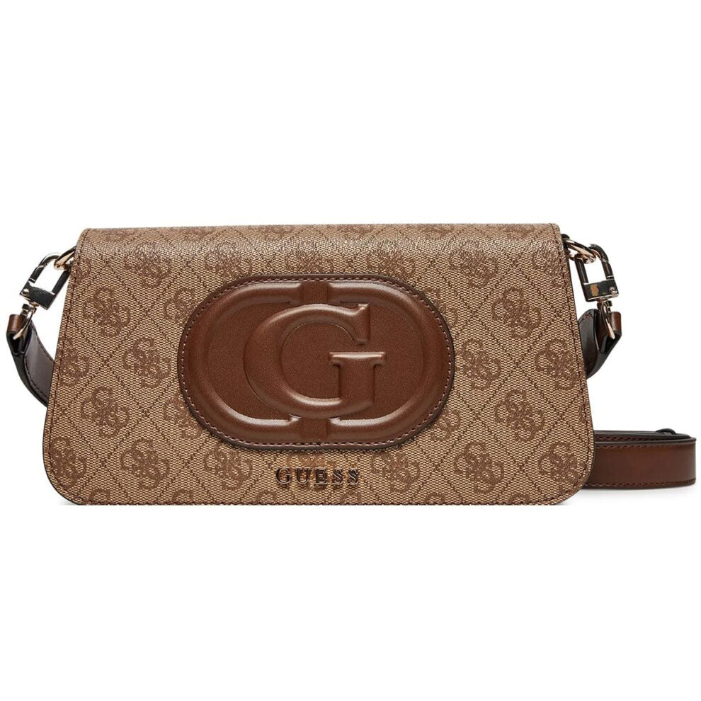 ٥حقيبة كتف نسائية من جيس Guess بلون بني لاتيه ، موديل Hwesg951320