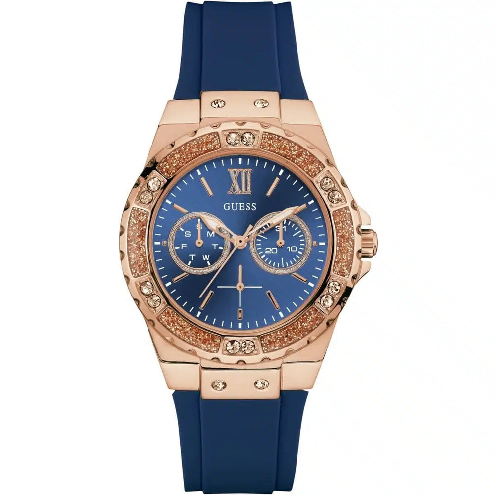 Guess Limelight W1053L1 Women’s Quartz Watch – Blue Dial Blue Rubber Strap