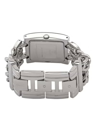 Guess W1117L1 Women’s Watch – Silver Stainless Steel Bracelet & Rectangular Dial | 30mm Quartz Elegant Timepiece