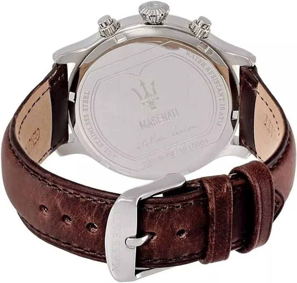 Maserati Epoca Men’s Watch R8871618001 – Blue Dial with Brown Leather Strap