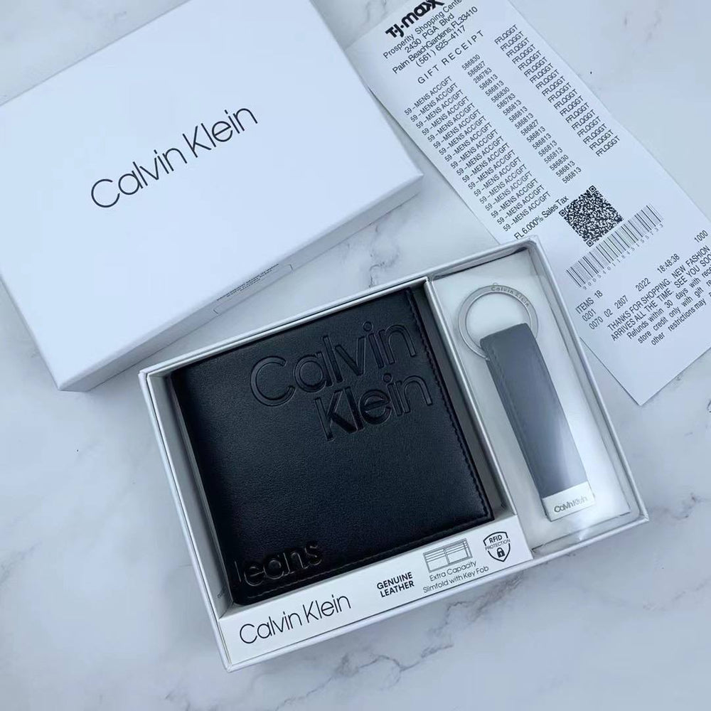 CK Wallet & Keychain Set For Men