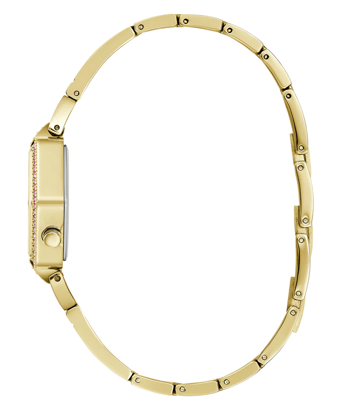 Guess GW0680L2 Women’s Gold Stainless Steel Watch – 28mm Hexagon Analog with Crystal Details
