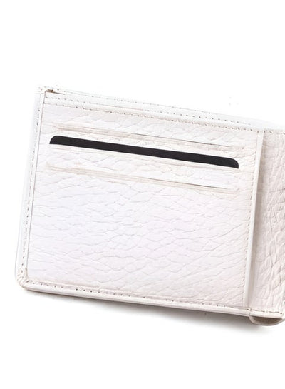 HUGO Men’s Embossed Logo Textured Wallet - Off-White