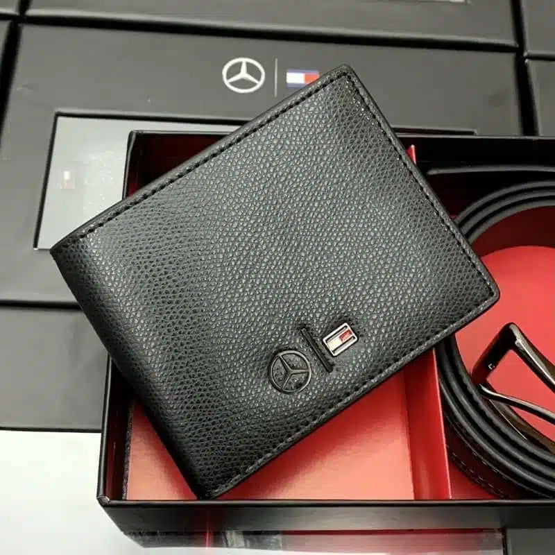 Tommy Hilfiger Men’s Luxury Gift Set: Leather Belt & Bi-Fold Wallet Duo