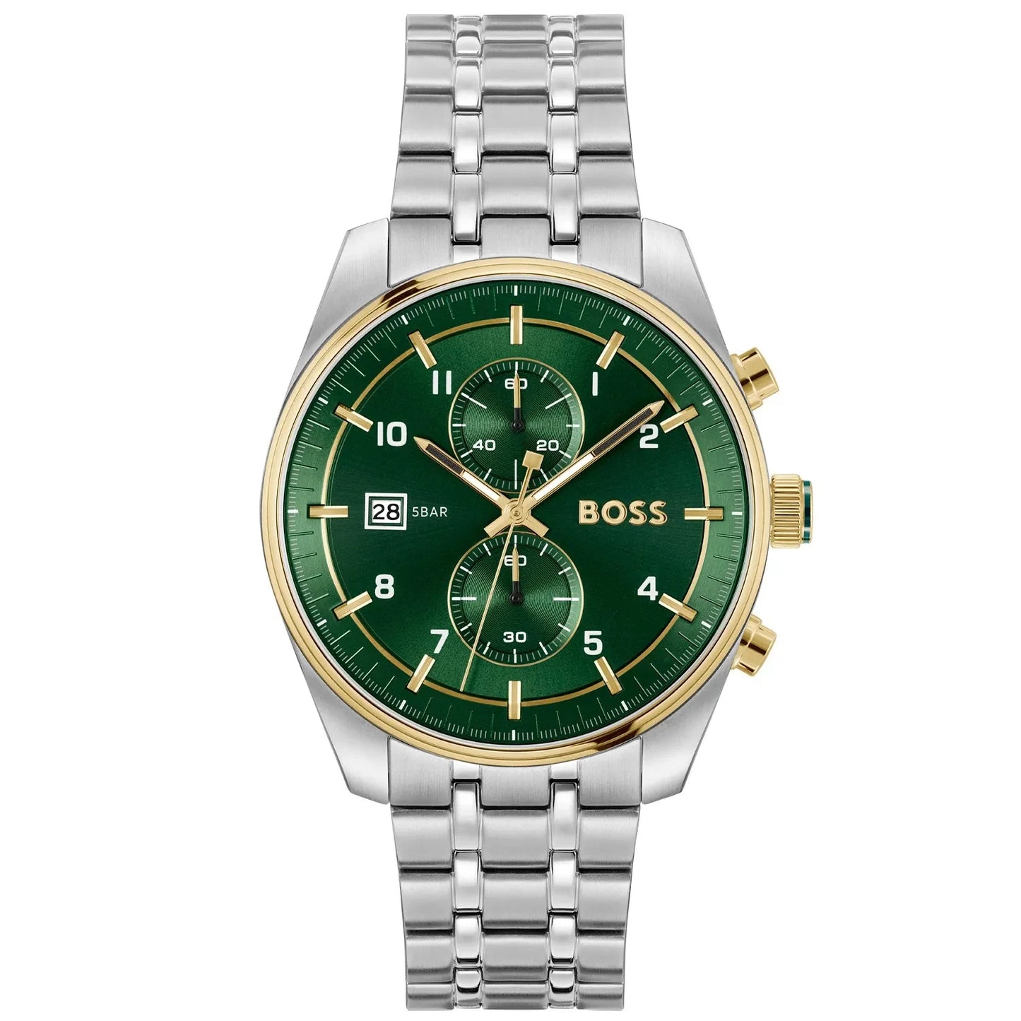 ساعة Hugo Boss للرجال - مينا خضراء - كود 1514195