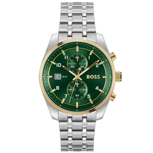 ساعة Hugo Boss للرجال - مينا خضراء - كود 1514195