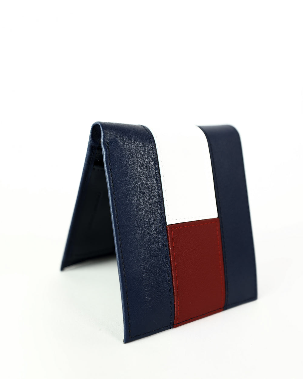 TH Navy Leather Bifold Wallet For Men