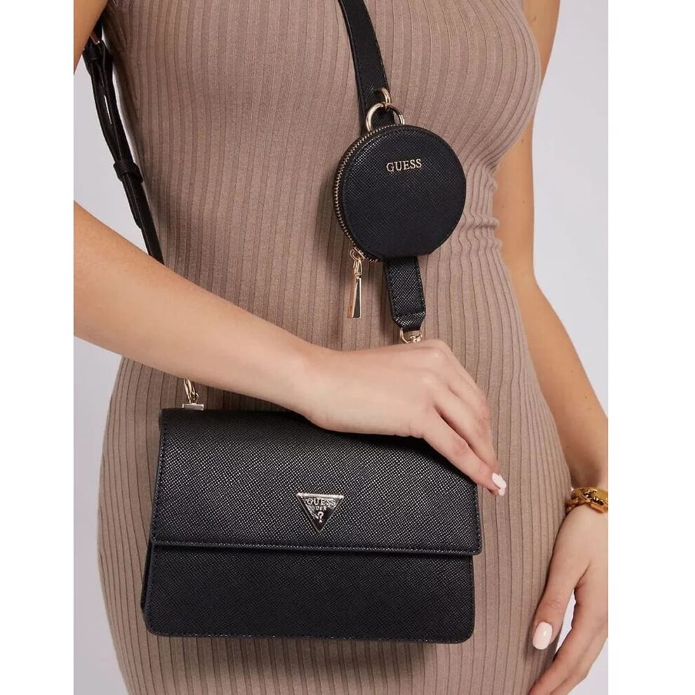 حقيبة كروسبودي نسائية سوداء من جيس Guess ، رقم الموديل Hwevg873719