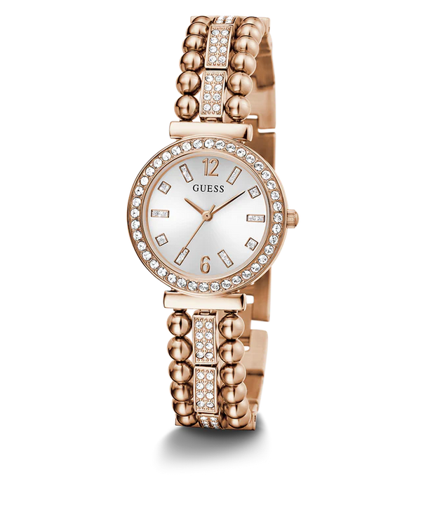GUESS GW0401L3 Women’s Rose Gold Stainless Steel Analog Watch – Elegant 30mm Quartz Timepiece