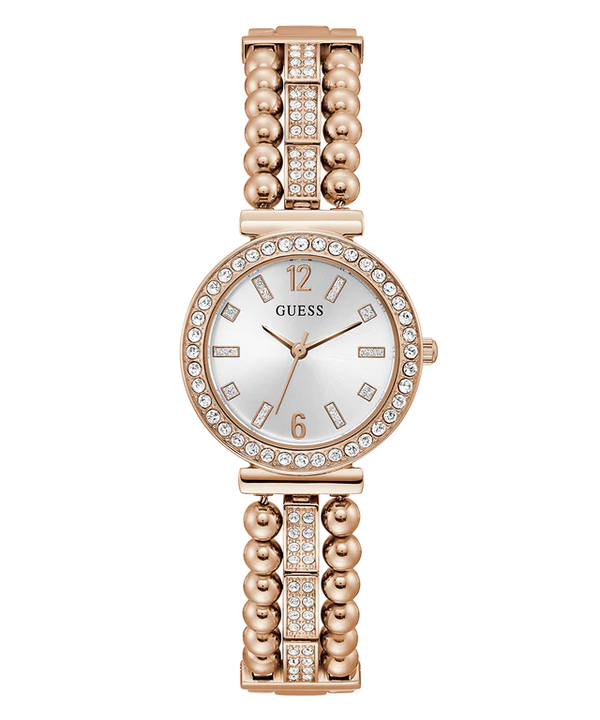GUESS GW0401L3 Women’s Rose Gold Stainless Steel Analog Watch – Elegant 30mm Quartz Timepiece
