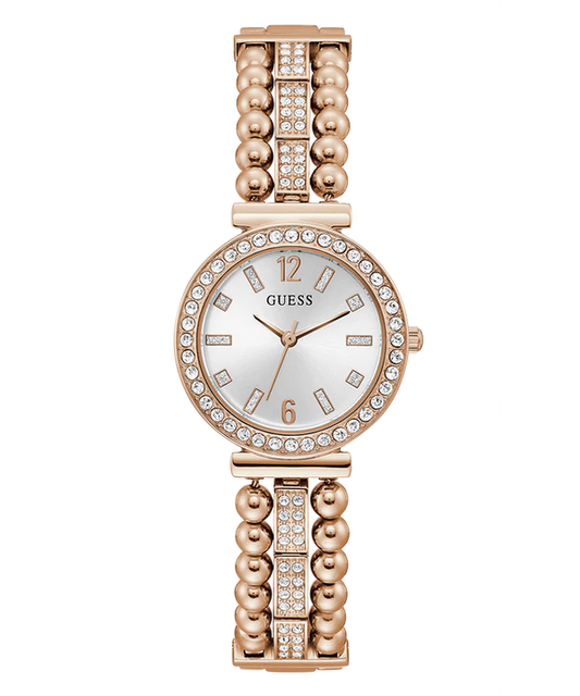 GUESS GW0401L3 Women’s Rose Gold Stainless Steel Analog Watch – Elegant 30mm Quartz Timepiece