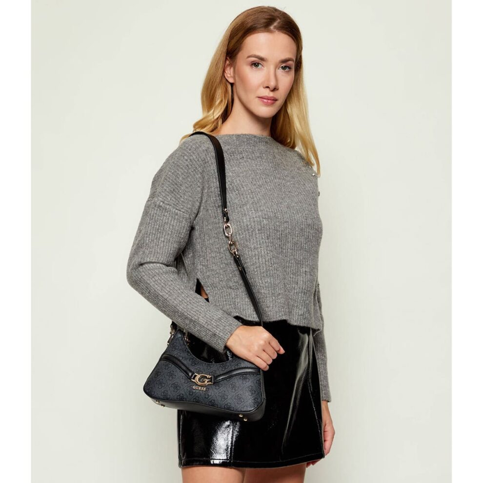 حقيبة كتف نسائية من جيس Guess باللون الأسود الفحمي Hwsg7993730 Clo