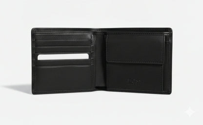 Boss Black Leather Wallet For Men