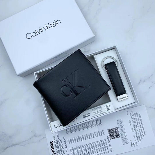 CK Wallet & Keychain Set For Men