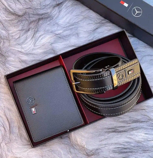 Tommy Hilfiger Men’s Luxury Gift Set: Leather Belt & Bi-Fold Wallet Duo