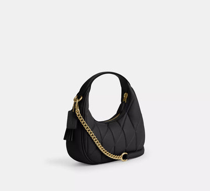COACH Teri Shoulder Bag in Quilted Black Leather(original)