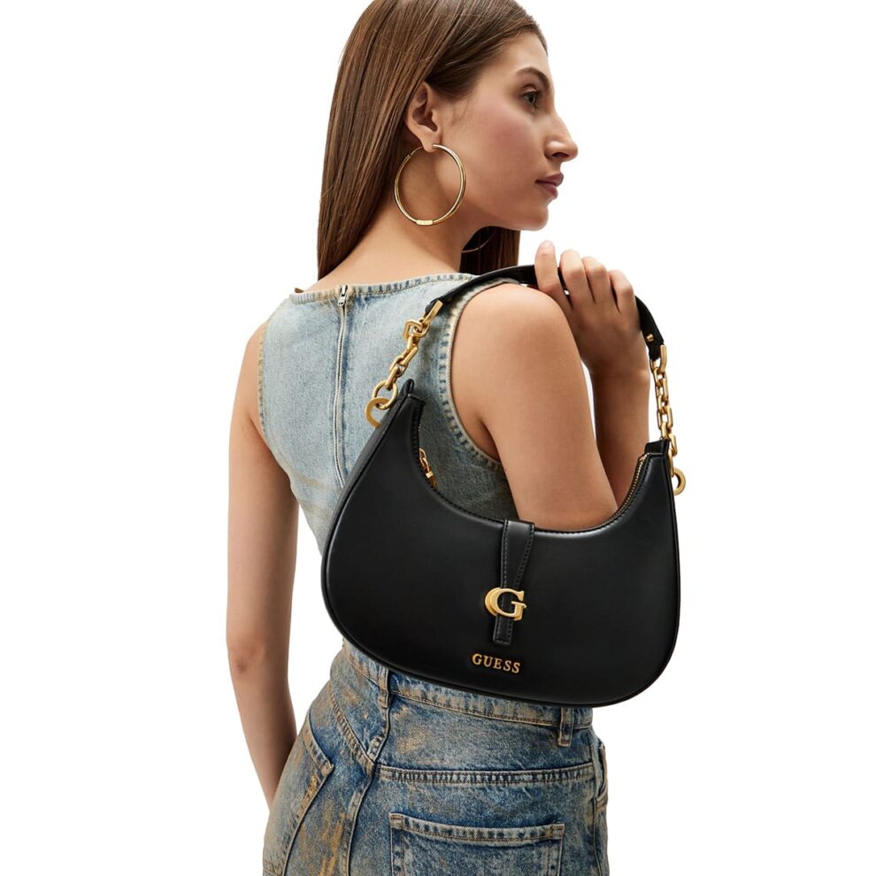 حقيبة كتف نسائية سوداء من Guess ، موديل HWVA9329180