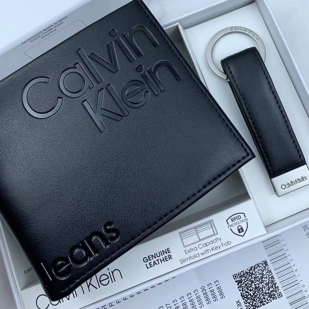CK Wallet & Keychain Set For Men