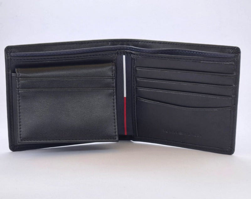 TH Black Leather Wallet