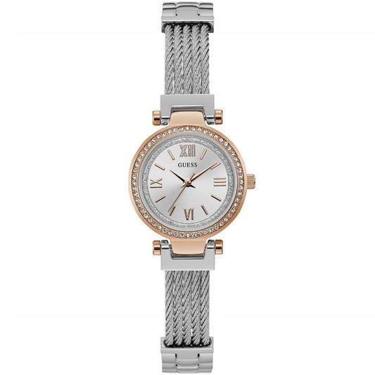 Guess Women’s Watch – Model W1009L4 | Elegant Silver Mini Soho Design