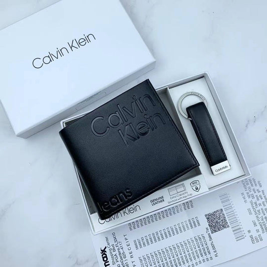 CK Wallet & Keychain Set For Men