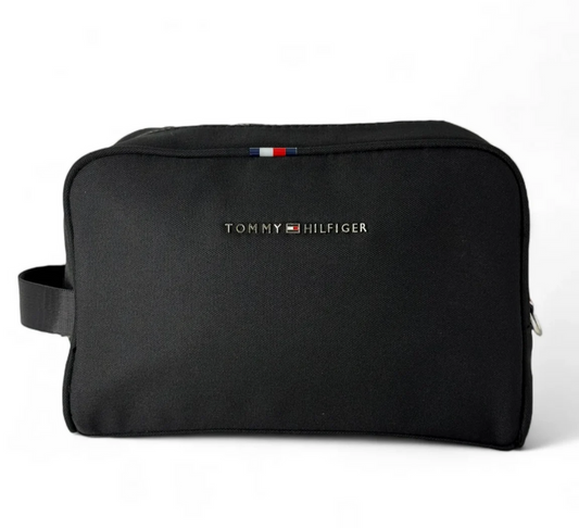 Tommy Hilfiger Essential Black Canvas Men’s Pouch