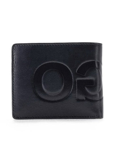 HUGO Men’s Embossed Logo Leather Wallet - Black