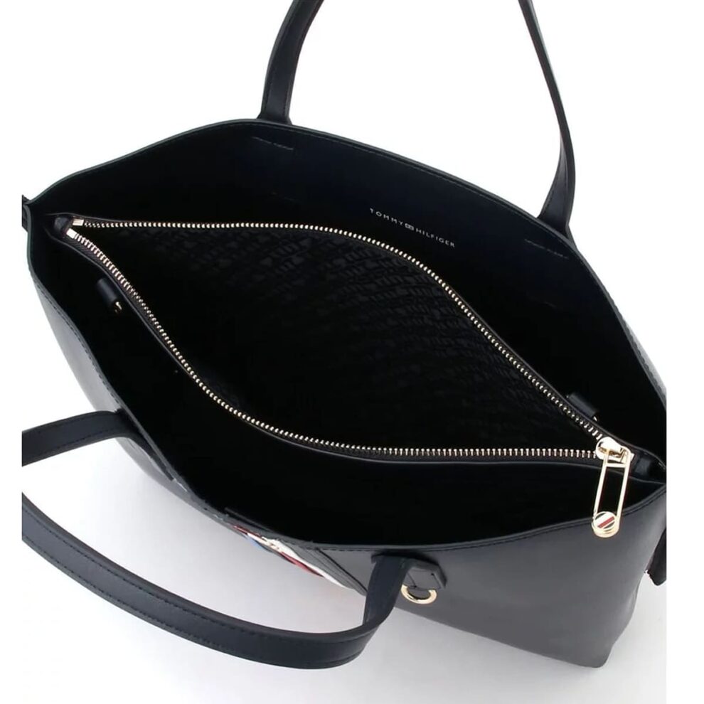 حقيبة كتف نسائية سوداء من تومي هيلفيغر Aw0Aw16409