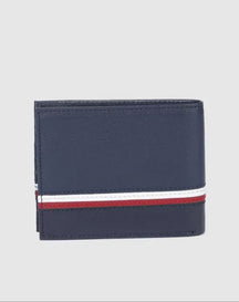 TH Navy Leather Wallet For Men