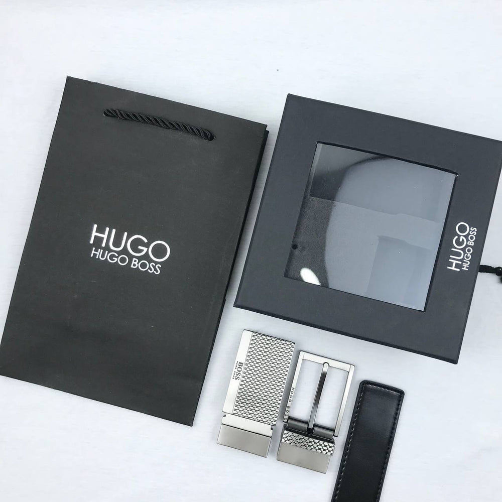 Hugo Boss Men’s Leather Belt Set