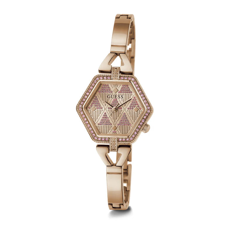 Guess GW0680L3 Women’s Rose Gold Stainless Steel Watch – 28mm Elegant Analog Quartz with Crystal Details
